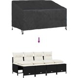 vidaXL Pokrivač za vrtnu klupu Crna 160 x 100 x 61 / 89 cm 210D tkanina | shoptok.hr