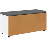  Klupa za hodnik s jastukom s policom Bijeli 100 x 38 x 46 cm | shoptok.hr