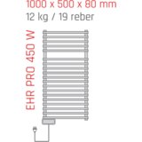  Ehr pro električni kopalniški stenski radiator in sušilnik, bela barva - 500x1274 mm, 800-950 w | Shoptok.si