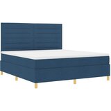  LED Box Spring Krevet s madracem Plava 180 x 200 cm tkanina | shoptok.hr