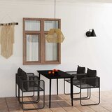  5-dijelni vrtni blagovaonski set crni | shoptok.hr