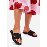 Boto Women's Flat Sandals With Cutouts Eco Suede Black Teterre | shoptok.hr