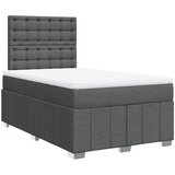 Maison Chic Box spring postelja - Vzmetna postelja z vzmetnico temno siva 120x200 cm blago SL17895, (21894468) | Shoptok.si