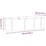  Povišena vrtna gredica od pocinčanog čelika 152 x 80 x 36 cm antracit | Eponuda.ba