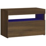 Maison Chic Nočna omarica - Nočna miza z LED lučkami rjavi hrast 60x35x40 cm, (21687697) Cene