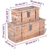  Dvije Škrinje za Pohranu Set Akacija Drvo | shoptok.hr