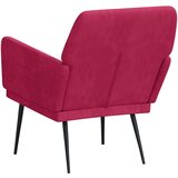  Fotelja crvena boja vina 62 x 79 x 79 cm baršunasta | shoptok.hr