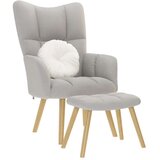  Stolica za opuštanje s tabureom za noge Cloud Grey tkanina | shoptok.hr