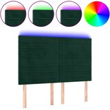  LED uzglavlje tamnozeleno 144x5x118/128 cm baršunasto | shoptok.hr
