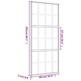  Klizna vrata zlatna 90 x 205 cm prozirno staklo ESG i aluminij | shoptok.hr