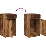  3-delni set toaletne mize z LED, star les in inženirski les, (22055060) | Shoptok.si