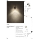  Redo 01-3484 - LED zidna lampa KHADI LED/6W/230V CRI90 Ø12 cm crna/zadimljena | Eponuda.com