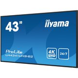 Iiyama LFD LH4341UHS-B2 43" Professional Digital Signage display with 4K UHD resolution and 24/7 3840x2160 16:9 500cd 1200:1 8ms landscape, portrait LH4341UHS-B2 | ePonuda.com