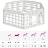  Ograda za Pse s 6 Panoa Bijela 179 x 151 x 58 cm Plastika | shoptok.hr