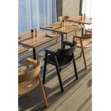 Gazzda Črn jedilni stol z nasloni za roke iz masivnega hrasta Flip – | Shoptok.si