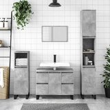 Maison Chic Kopalniška omarica - Kopalniški kabinet betonsko siva 80x33x60 cm inženirski les, (21794499) | Shoptok.si