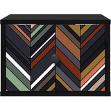  Wall-mounted noćni ormarić OMMEN Crni hrast 36 x 33 x 25 cm - Crni hrast Geometrijski uzorak 1 | shoptok.hr