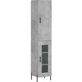  Visoka komoda siva betona 34 5x34x180 cm od konstruiranog drva | shoptok.hr