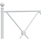  Metalni okvir kreveta uzglavlje i podnožje bijeli 100x190 cm | shoptok.hr