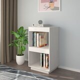 The Living Store Knjižna omara bela 40x35x71 cm trdna borovina - Knjižna Omara, (21431612) Cene