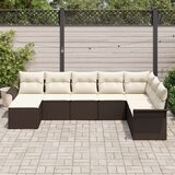 vidaXL set od 8 vrtnih kauča s jastučićima smeđi poli ratan | shoptok.hr