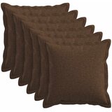  Presvlaka za jastuk 6 pcs HOUTEN Smeđa 40 x 40 cm Umjetni lan | shoptok.hr