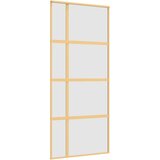 vidaXL Klizna vrata zlatna 90 x 205 cm matirano staklo ESG i aluminij | shoptok.hr