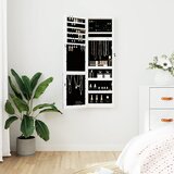  Zidni ormarić za nakit s LED svjetlima bijeli | shoptok.hr