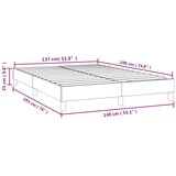  Okvir za krevet s oprugom svjetlosivi 140 x 190 cm od tkanine | shoptok.hr