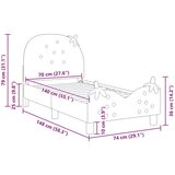  Posteljica za malčke z vzglavjem Roza 70 x 140 cm Žamet, (5000105143) | Shoptok.si