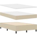  Krevet s box spring sustavom madracem i LED svjetlom bež 120 x 190 cm kordura tkanina | shoptok.hr