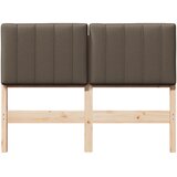  Tapecirani uzglavlje Smeđa i taupe 120 cm Čvrsto borovo drvo | shoptok.hr