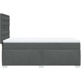 vidaXL Krevet s oprugama i madracem tamnosivi 90 x 190 cm od tkanine | shoptok.hr
