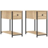  Noćni ormarići 2 kom boja hrasta 30x60x60 cm konstruirano drvo | shoptok.hr