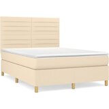  s oprugama i madracem krem 140 x 190 cm od tkanine | shoptok.hr