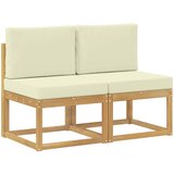  2 Komad Srednja sofa za van Čvrsto drvo akacije Bijela | shoptok.hr