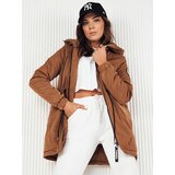 DStreet Kurtka damska parka HENRY kamelowa