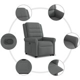  Naslonjač na podizanje od tkanine tamnosivi | shoptok.hr