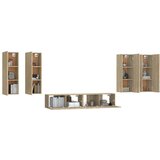  6-dijelni set TV ormarića boja hrasta sonome konstruirano drvo | shoptok.hr