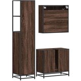 vidaXL 3-dijelni set kupaonskog namještaja boja smeđeg hrasta drveni | shoptok.hr