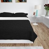vidaXL Dvostrani prošiveni prekrivač 220x240 cm crno bijeli Cijene