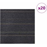  Tepih pločica Tamnosiva s prugama 50 x 50 cm 20 pcs | shoptok.hr