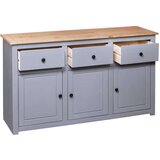  Komoda od masivne borovine siva 135x40x80 cm asortiman Panama | shoptok.hr