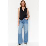 Trendyol Blue Tencelle Normal Waist Wide Leg Jeans | Shoptok.si