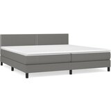 Maison Chic Box spring postelja - Vzmetna postelja z vzmetnico temno siva 200x200 cm blago SL6564, (21900407) | Shoptok.si