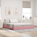  Otomanski krevet s pohranom Ružičasta 180 x 200 cm Baršun | shoptok.hr