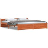  Konstrukcija postelje Voskast rjav 205.5 x 95.5 x 51 cm, (5000123658) | Shoptok.si