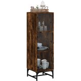  Visoka komoda sa staklenim vratima boja hrasta 35 x 37 x 120 cm | Eponuda.com