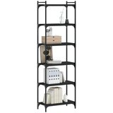  Regal za knjige sa 6 razina crni 60x30x188 cm konstruirano drvo | shoptok.hr