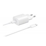 Samsung HIÅ NI POLNILEC EP-TA800XWE Super Fast Charge (Type C) in podatkovni kabel EP-DA705BWE (Type C - Type C) - bel | Shoptok.si